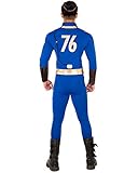 miccostumes Herren Soldat 76 Cosplay Kostüm Outfit Jacke Hose (XL, Blau)