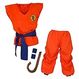 papapanda Kinder Kostüm Drachen Trainingsanzug Goku für Kinder und Jugendliche (S)