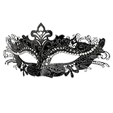 Hoshin Maskerade Maske, Karneval Dekorationen Venezianische Masken für Frauen (Schwarz)