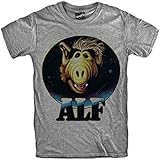 Short ALF T-Shirt Alien Lite FM TV Serie Retro 80er Vintage, Schwarz , XL