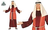 GUIRMA 42417 Kostüm Hirte Krippe, Lebendig, Farbe braun/rot/beige, Einheitsgröße für Erwachsene