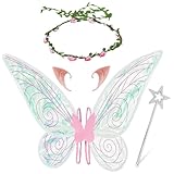 Feenflügel Kinder Erwachsene, Fee Kostüm Flügel, Schmetterlingsflügel Elfenflügel, Fairy Wings...
