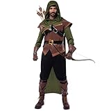Spooktacular Creations Robin Hood Kostüm, Deluxe Herren Kostüm Set aus Leder für Halloween Dress...