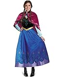 FStory&Winyee Damen Kostüm Karneval Eiskönigin Prinzessin Anna Kleid Blau mit Umhang Rosa...