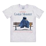 Logoshirt® Sesamstrasse I Krümelmonster I Bank I Life is Like A Box of Cookies I T-Shirt Print I...