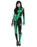 miccostumes Damen Schurken Shego Cosplay Jumpsuit Deluxe Kostüm Halloween - Grün - Medium