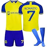 Umiquansome AL NASSR Fussball Trikot Kinder Set 22/23 No.7 Heim/Auswärtstrikot Football...