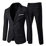 Allthemen Anzug Herren Anzug 2 Teilig Slim Fit Herrenanzug Hochzeit Anzüge Herren Modern Sakko für...