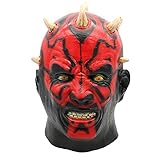 Darth Maul Cosplay-Masken, Darth Maul Gesichtsbedeckung, gruselige Halloween-Kopfbedeckung, Latex,...