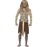 Smiffys, Herren Zombie-Pharao Kostüm, Überwurf, Armmanschetten und Kopfteil, Größe: L, 40097,...