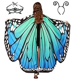 Schmetterling Kostüm Damen Flügel Schmetterlingsflügel Erwachsene Mädchen Faschingskostüme...