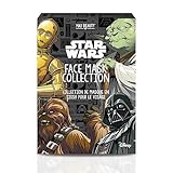 MAD Beauty Disney Star Wars Gesichtsmaske Set: 4 Tuchmasken von Krieg der Sterne: Darth Vader, Yoda,...