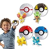 Wirf Ball,4 Stück Spielzeugball mit Figur,Anime-Charakter Kinderspielzeugball,Spielzeugball zum...