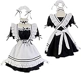 CarolynDesign Japanisches Anime Sissy Maid Dress Anime French Maid Schürze Kostümset
