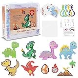 BuYupop 6000 Bügelperlen Set, Bügelperlen Dinosaurier Set 5 mm, Steckperlen mit Bügelperlen...