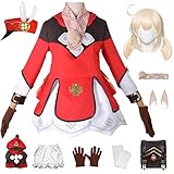 AGENCO Klee Kostüm Damen Cosplay Outfit Uniform Set Anime Spiel Dress Up Anzug Rollenspiel Für...