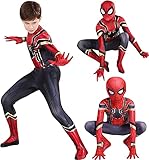 OWOAOOwl Spiderman Kostüm Kinder,Superheld 3D Anime Anzug,Kinder Faschingskostüme Zubehör,Junge...