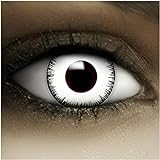 FXCONTACTS Farbige Kontaktlinsen Halloween weiß VAMPIR, 2 Stück (1 Paar), Ohne Sehstärke, leicht...