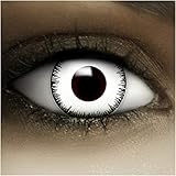 FXCONTACTS Farbige Kontaktlinsen Halloween weiß VAMPIR, 2 Stück (1 Paar), Ohne Sehstärke, leicht...