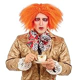 Fun Shack Orangene Hutmacher Perücke, Verrückter Hutmacher Perücke, Clown Wig, Perücke...