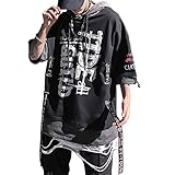 XYXIONGMAO Techwear Shirt Cyberpunk Japanese Streetwear Hip Hop Shirts Men Graphic T Alphabet Design...