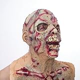 molezu Walking Dead Vollkopfmaske Zombie Monster Maske, Zombie Kostümparty Rubber Latex Maske für...