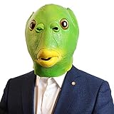 CreepyParty Fisch Maske Tier Latex Vollkopf Realistische Masken Für Halloween Karneval Kostüm...