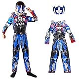 Optimus Kostüm, Superheld, Jumpsuits + Maske, Unisex, Halloween, Karneval, Cosplay, für Kinder von...