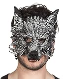 Boland 97516 - Werwolf-Maske, Halbmaske aus Schaumstoff, Gesichts-Maske, Accessoire, Kostüm,...
