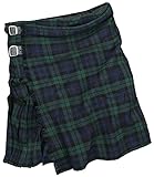 Black Premium by EMP Herren grün-blaues Kult Tartan Kilt größenverstellbar XL