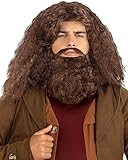 Funidelia Offizielle Hagrid Perücke mit Bart für Herren. Kostümzubehör für Erwachsene