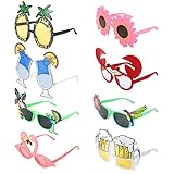 Heyu-Lotus 8 Paare Hawaii Brille, Lustige Sonnenbrille, Ananas Brille, Flamingo Brille für...