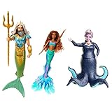 DISNEY Arielle, die Meerjungfrau - König Triton, Ursula und Arielle in bekannten Outfits, beweglich...