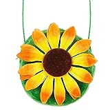 W WIDMANN MILANO Party Fashion 05848 - Handtasche Sonnenblume, Gärtner/in, Blume, Hippie-Kostüm,...