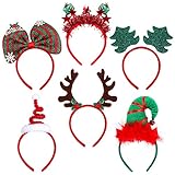 Ruisita 6er Pack Weihnachtsfeier Stirnbänder Elfen Party Hüte Kopfbedeckung Rentier Kostüm...