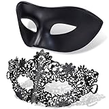 SIQUK 2 Stück Venezianische Maske Paar Maskerade Mask Venezianischen Maske Kostüm Masken für...