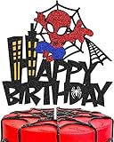 Spiderman Tortendeko, Spiderman Kindergeburtstag Deko, Superhelden Cake Toppers Spiderman Kuchen...
