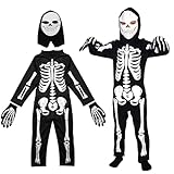 Bluelves Kinder Skelett Kostüm, Halloween Kostüm Kinder, Skelett Halloween Kostüm Kinder, Skelett...