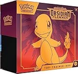 Pokémon-Sammelkartenspiel: Top-Trainer-Box Karmesin & Purpur – Obsidianflammen (9 Boosterpacks, 1...