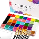 CCbeauty Bodypainting 36 Farben Face Paint Professional Theaterschminke Ölbasierte ungiftige...
