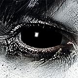 Leo Eyes Funlinsen Black Sclera-Markenqualität- 1 PAAR-D-22mm-Halloween Kontaklinsen...