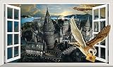 Chicbanners V444 Wandaufkleber, Motiv Harry Potter Hogwarts Castle Hedwig Eule, selbstklebend,...