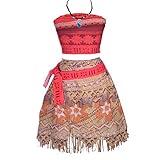 Lito Angels Prinzessin Moana Vaiana Kleid Verkleidung Kostüm mit Halskette für Kinder Mädchen...