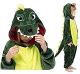 Seawhisper Dinosaurier Drachen Kostüm Kinder Dino Jumpsuit Dinokostüm Schlafoverall Tier Pyjamas...