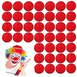 QIUMING 40 Stücke clownsnasen rot Rot Clown Nase Clown Nase Rote schaumstoff clownsnase Erwachsene...