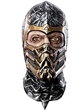 Mortal Kombat Skorpion Delux Maske für Erwachsene Latex Maske