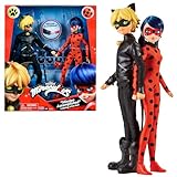 BANDAI - Miraculous Ladybug - Pack mit 2 26 cm Gelenkpuppen - Miraculous Schatulle Ladybug und Cat...