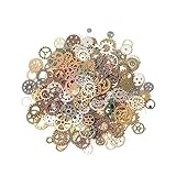 HCHES Retro Charms Steampunk Accessoires Deko Zahnräder Anhänger für Kopfbedeckung, Kostüm...