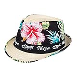 Boland 52226 - Hut Ibiza mit Blumen, Blütenmotiv, Beachparty, Strandparty, Sonnenhut, Karneval,...