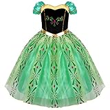 IBTOM CASTLE Mädchen Prinzessin Anna Kleid Kostüm Weihnachten Halloween Party Verkleidung Karneval...